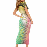 Vanuatu Independence Day Short Sleeve Bodycon Dress The Untouched Paradise LT05