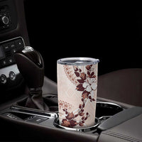 Bula Fiji Language Week Tumbler Cup Fijian Tapa Pattern With Tagimoucia Flower