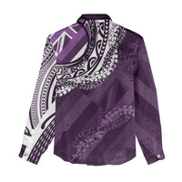 Hawaii Queen Liliuokalani Women Casual Shirt Hawaiian Maile Lei Flag Style LT05 - Polynesian Pride