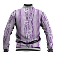 Hawaii Queen Liliuokalani Baseball Jacket Lavender Lei Pua Kalaunu LT05 - Polynesian Pride