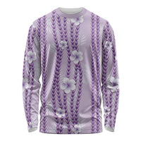 Hawaii Queen Liliuokalani Long Sleeve Shirt Lavender Lei Pua Kalaunu LT05 Unisex Lavender - Polynesian Pride