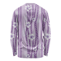 Hawaii Queen Liliuokalani Long Sleeve Shirt Lavender Lei Pua Kalaunu LT05 - Polynesian Pride