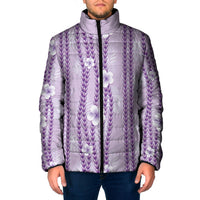 Hawaii Queen Liliuokalani Padded Jacket Lavender Lei Pua Kalaunu LT05 Men Lavender - Polynesian Pride