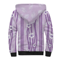 Hawaii Queen Liliuokalani Sherpa Hoodie Lavender Lei Pua Kalaunu LT05 - Polynesian Pride