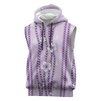 Hawaii Queen Liliuokalani Sleeveless Hoodie Lavender Lei Pua Kalaunu LT05 Lavender - Polynesian Pride