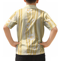 Hawaii Queen Liliuokalani Kid Hawaiian Shirt Gold Lei Pua Kalaunu LT05 - Polynesian Pride