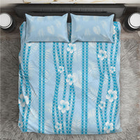 Hawaii Queen Liliuokalani Bedding Set Blue Lei Pua Kalaunu LT05 Blue - Polynesian Pride