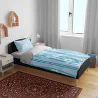 Hawaii Queen Liliuokalani Bedding Set Blue Lei Pua Kalaunu LT05 - Polynesian Pride