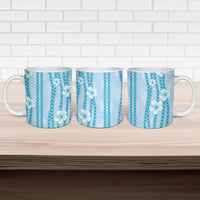 Hawaii Queen Liliuokalani Ceramic Mug Blue Lei Pua Kalaunu LT05 - Polynesian Pride