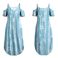 Hawaii Queen Liliuokalani Couples Matching Summer Maxi Dress and Hawaiian Shirt Blue Lei Pua Kalaunu LT05 - Polynesian Pride