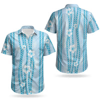 Hawaii Queen Liliuokalani Couples Matching Tank Maxi Dress and Hawaiian Shirt Blue Lei Pua Kalaunu LT05 - Polynesian Pride