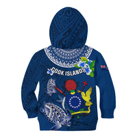 Cook Islands Pukapuka Kid Hoodie Coat Of Arms Plumeria Polynesian Turtle LT05 - Polynesian Pride