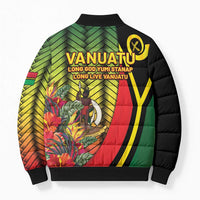 Vanuatu Constitution Day Bomber Puffer Jacket Long Live Vanuatu LT05 - Polynesian Pride