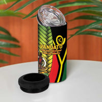 Vanuatu Constitution Day 4 in 1 Can Cooler Tumbler Long Live Vanuatu LT05 - Polynesian Pride