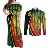 Vanuatu Constitution Day Couples Matching Off Shoulder Maxi Dress and Long Sleeve Button Shirt Long Live Vanuatu LT05 Colorful - Polynesian Pride