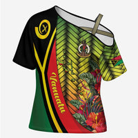 Vanuatu Constitution Day Cross Shoulder Shirt Long Live Vanuatu LT05 Female Colorful - Polynesian Pride