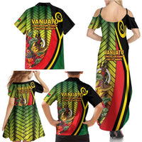 Vanuatu Constitution Day Family Matching Summer Maxi Dress and Hawaiian Shirt Long Live Vanuatu - Polynesian Pride