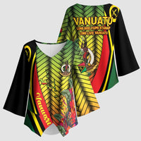 Vanuatu Constitution Day Kimono Sleeve Blouse Long Live Vanuatu LT05 - Polynesian Pride