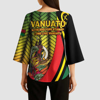 Vanuatu Constitution Day Kimono Sleeve Blouse Long Live Vanuatu LT05 - Polynesian Pride