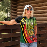 Vanuatu Constitution Day Women Polo Shirt Long Live Vanuatu LT05 - Polynesian Pride