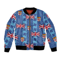 Fiji Masi Tapa Bomber Jacket Coat Of Arms - Polynesian Pride
