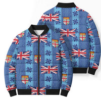Fiji Masi Tapa Bomber Puffer Jacket Coat Of Arms LT05 - Polynesian Pride