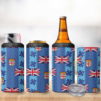 Fiji Masi Tapa 4 in 1 Can Cooler Tumbler Coat Of Arms LT05 - Polynesian Pride