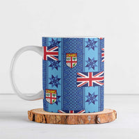 Fiji Masi Tapa Ceramic Mug Coat Of Arms LT05 Blue - Polynesian Pride