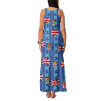 Fiji Masi Tapa Family Matching Tank Maxi Dress and Hawaiian Shirt Coat Of Arms - Polynesian Pride