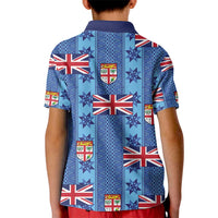 Fiji Masi Tapa Kid Polo Shirt Coat Of Arms - Polynesian Pride