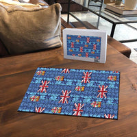 Fiji Masi Tapa Puzzle Coat Of Arms LT05 - Polynesian Pride