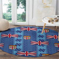 Fiji Masi Tapa Round Carpet Coat Of Arms - Polynesian Pride