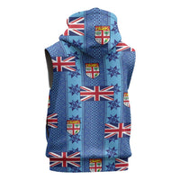 Fiji Masi Tapa Sleeveless Zip Hoodie Coat Of Arms LT05 - Polynesian Pride