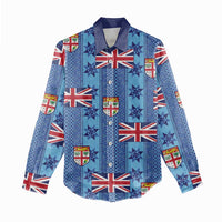 Fiji Masi Tapa Women Casual Shirt Coat Of Arms - Polynesian Pride