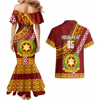 Custom Vavau High School Couples Matching Mermaid Dress and Hawaiian Shirt Tongan Kupesi Pattern LT05 - Polynesian Pride