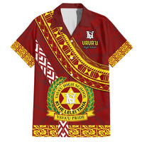 Custom Vavau High School Hawaiian Shirt Tongan Kupesi Pattern LT05 Red - Polynesian Pride
