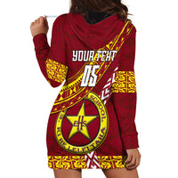 Custom Eua High School Hoodie Dress Tongan Kupesi Pattern LT05 - Polynesian Pride