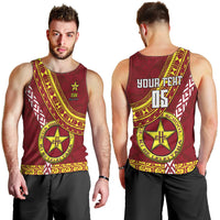 Custom Eua High School Men Tank Top Tongan Kupesi Pattern LT05 - Polynesian Pride