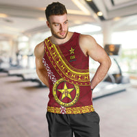 Custom Eua High School Men Tank Top Tongan Kupesi Pattern LT05 - Polynesian Pride