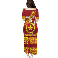 Custom Eua High School Puletasi Tongan Kupesi Pattern LT05 - Polynesian Pride