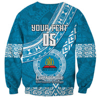 Custom Lavengamalie College Sweatshirt Tongan Kupesi Pattern LT05 - Polynesian Pride