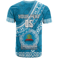 Custom Lavengamalie College T Shirt Tongan Kupesi Pattern LT05 - Polynesian Pride