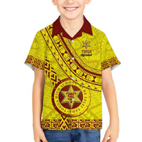Custom Tonga High School Hawaiian Shirt Tongan Kupesi Pattern LT05 - Polynesian Pride