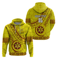 Custom Tonga High School Hoodie Tongan Kupesi Pattern LT05 - Polynesian Pride