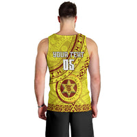 Custom Tonga High School Men Tank Top Tongan Kupesi Pattern LT05 - Polynesian Pride