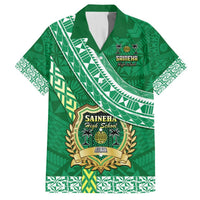 Custom Saineha High School Hawaiian Shirt Tongan Kupesi Pattern LT05 Green - Polynesian Pride
