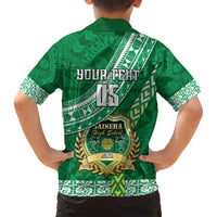 Custom Saineha High School Kid Hawaiian Shirt Tongan Kupesi Pattern LT05 - Polynesian Pride