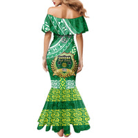 Custom Saineha High School Mermaid Dress Tongan Kupesi Pattern LT05 - Polynesian Pride