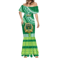 Custom Saineha High School Mermaid Dress Tongan Kupesi Pattern LT05 - Polynesian Pride