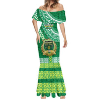 Custom Saineha High School Mermaid Dress Tongan Kupesi Pattern LT05 - Polynesian Pride